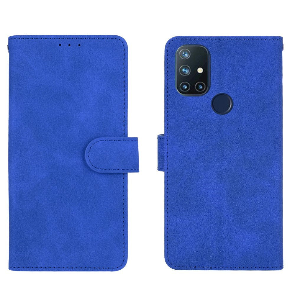 EIDERWOOD OnePlus Nord N10 Kunstlæder Flip Cover m. Kortholder & Ståfunktion - Blå