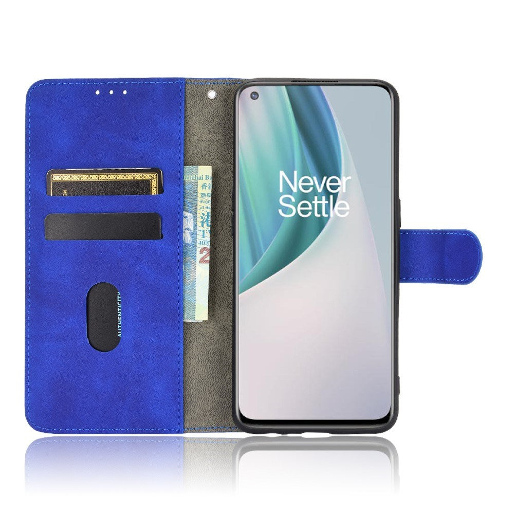 EIDERWOOD OnePlus Nord N10 Kunstlæder Flip Cover m. Kortholder & Ståfunktion - Blå