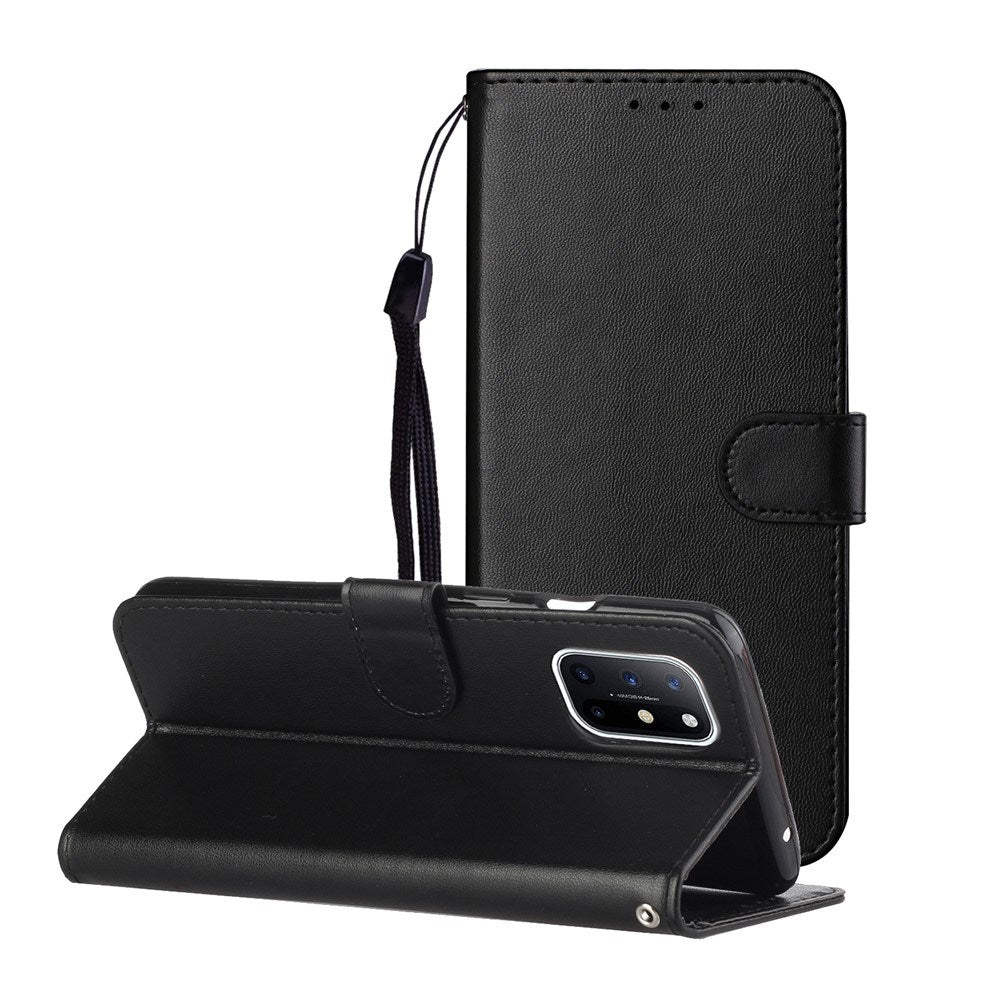 EIDERWOOD OnePlus 8T Kunstlæder Cover m. Strop & Kortholder - Sort