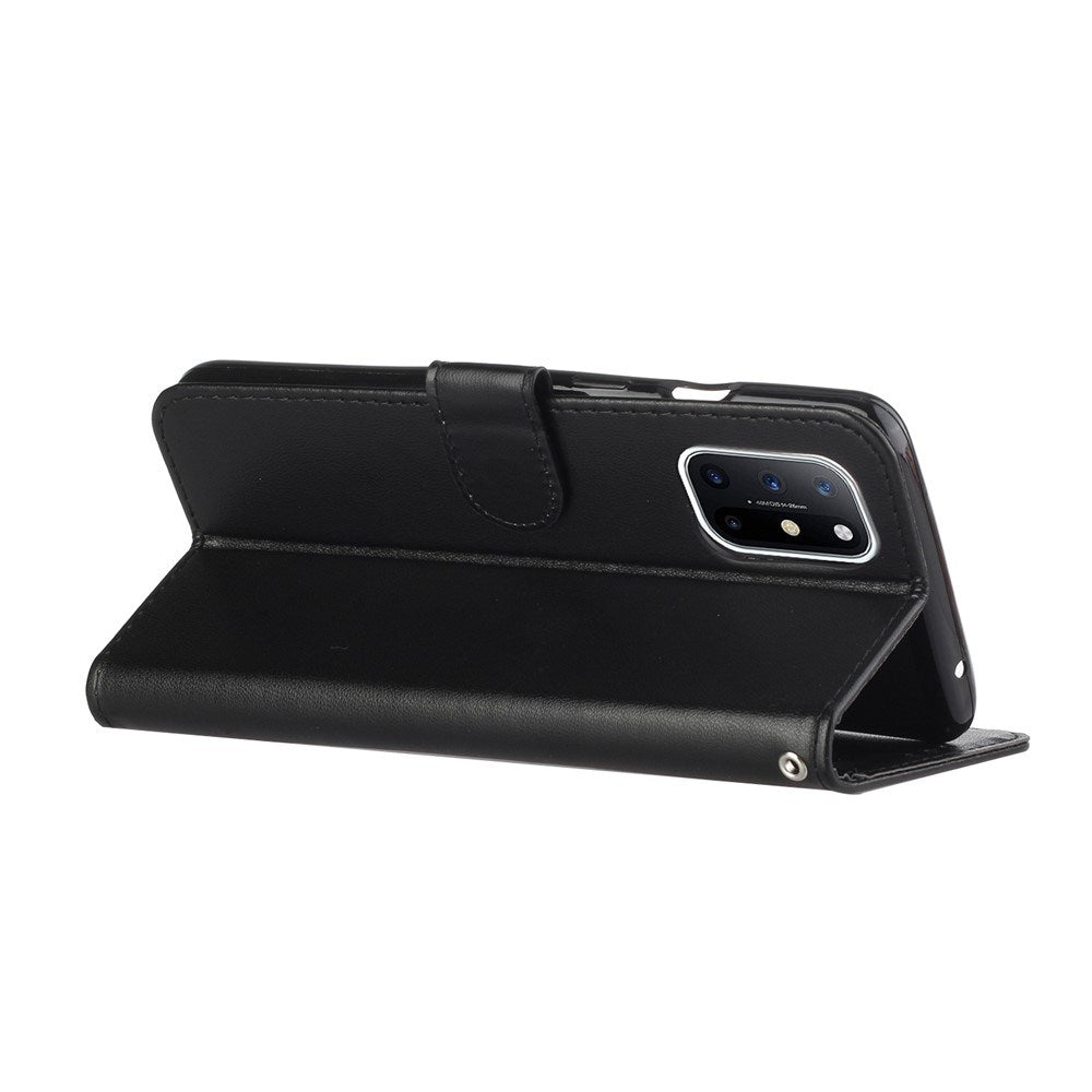 EIDERWOOD OnePlus 8T Kunstlæder Cover m. Strop & Kortholder - Sort