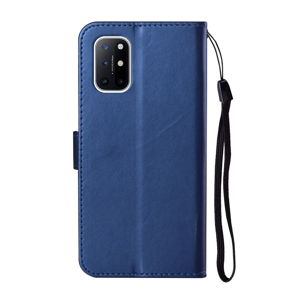 EIDERWOOD OnePlus 8T Kunstlæder Cover m. Strop & Kortholder - Blå