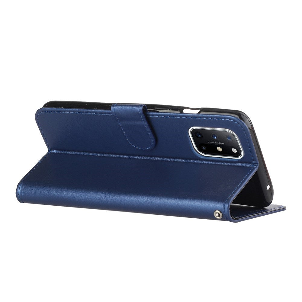 EIDERWOOD OnePlus 8T Kunstlæder Cover m. Strop & Kortholder - Blå