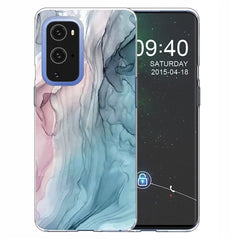 EIDERWOOD OnePlus 9 Pro Fleksibelt Plastik Cover m. Marmordesign - Blå / Lyserød