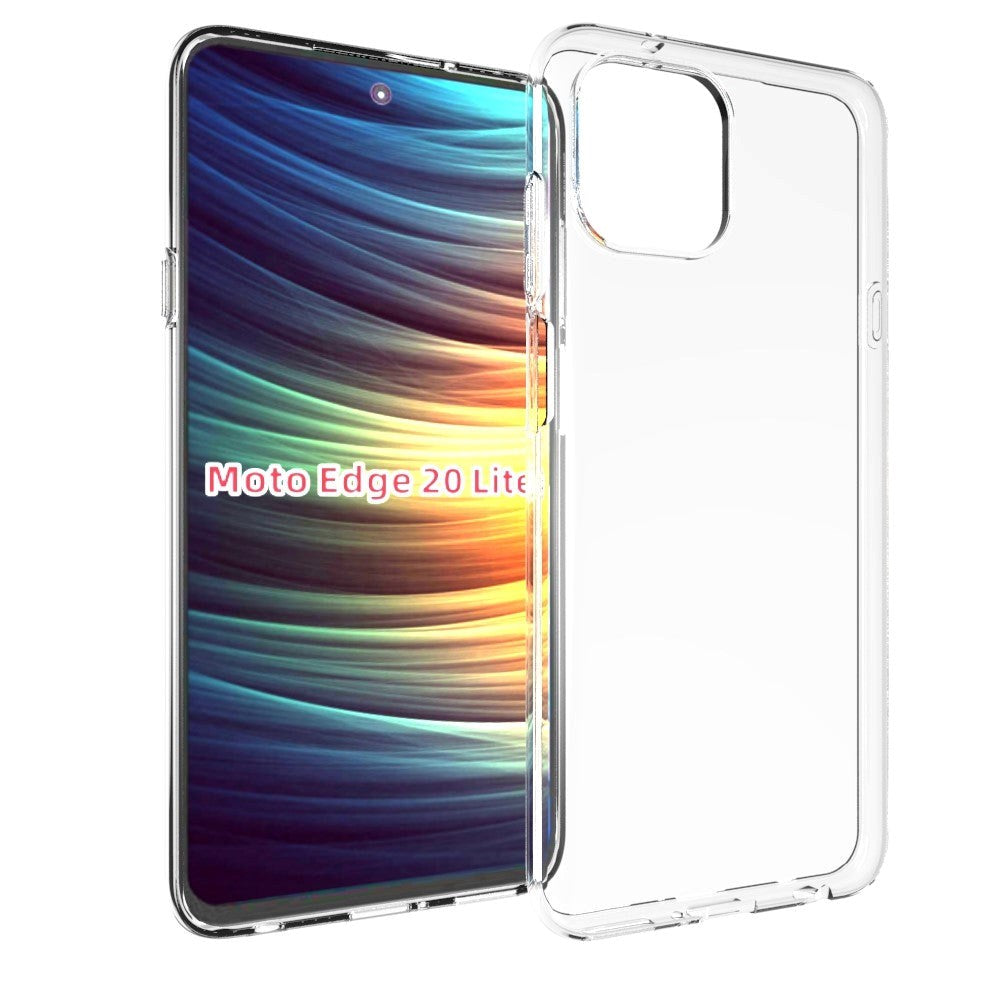 Motorola Edge 20 Lite Fleksibelt Plastik Cover - Gennemsigtig