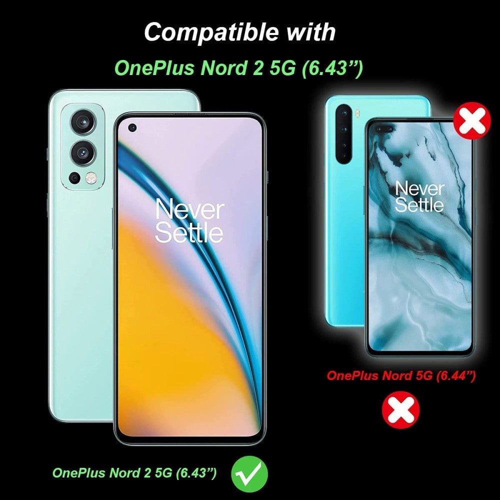OnePlus Nord 2 (5G) Beskyttelsessæt Fleksibelt Plastik Cover + Glas Skærmbeskyttelse - Gennemsigtig
