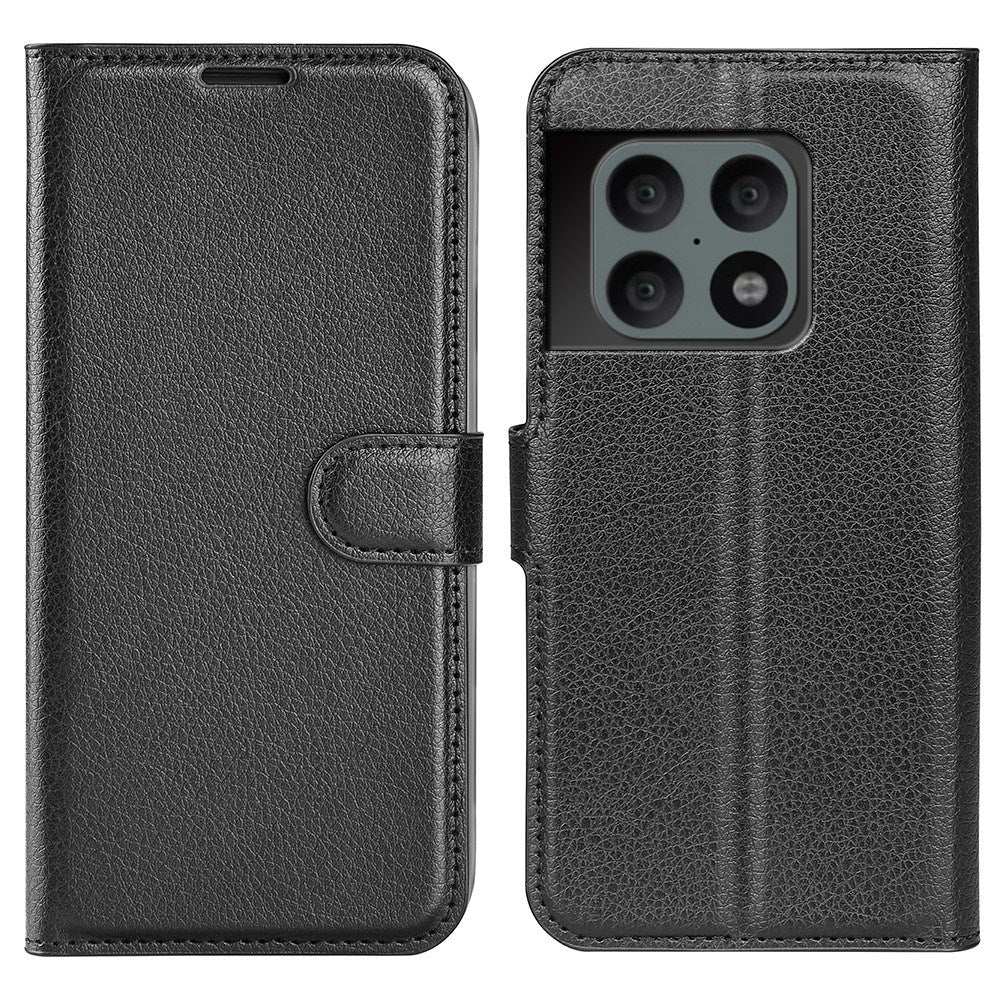 EIDERWOOD OnePlus 10 Pro Kunstlæder Flip Cover m. Kortholder & Ståfunktion - Sort