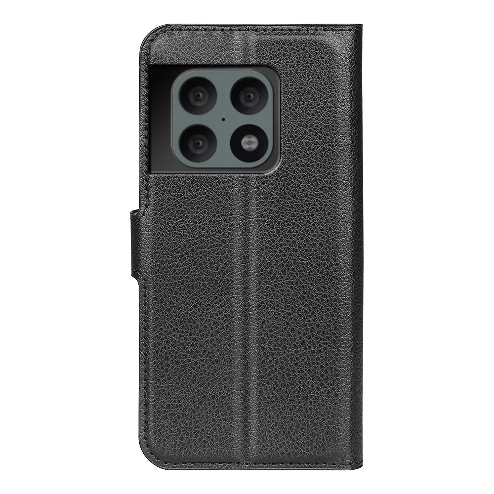 EIDERWOOD OnePlus 10 Pro Kunstlæder Flip Cover m. Kortholder & Ståfunktion - Sort