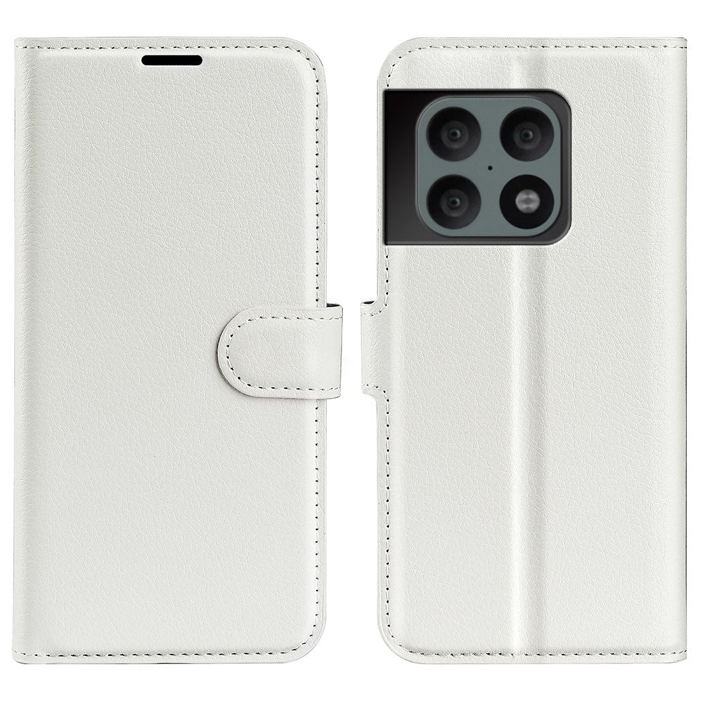 EIDERWOOD OnePlus 10 Pro Kunstlæder Flip Cover m. Kortholder & Ståfunktion - Hvid
