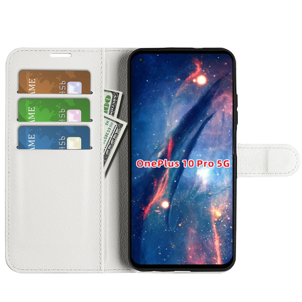 EIDERWOOD OnePlus 10 Pro Kunstlæder Flip Cover m. Kortholder & Ståfunktion - Hvid