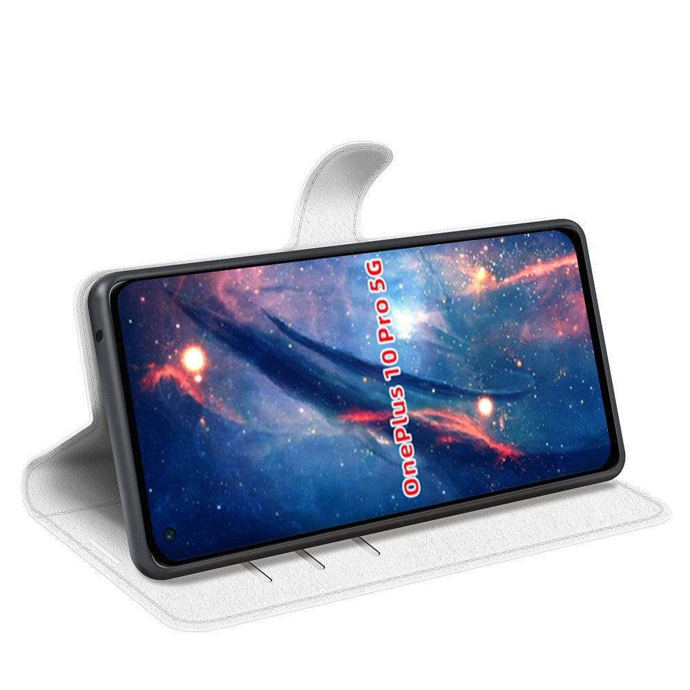 EIDERWOOD OnePlus 10 Pro Kunstlæder Flip Cover m. Kortholder & Ståfunktion - Hvid