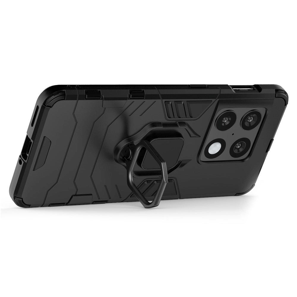 OnePlus 10 Pro Hybrid Håndværker Cover m. Magnetisk Kickstand - Sort
