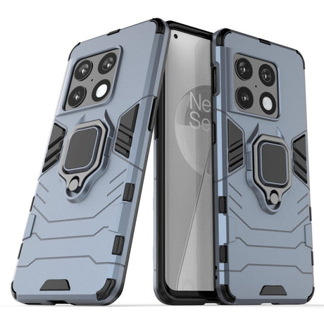 OnePlus 10 Pro Hybrid Håndværker Cover m. Magnetisk Kickstand - Blå