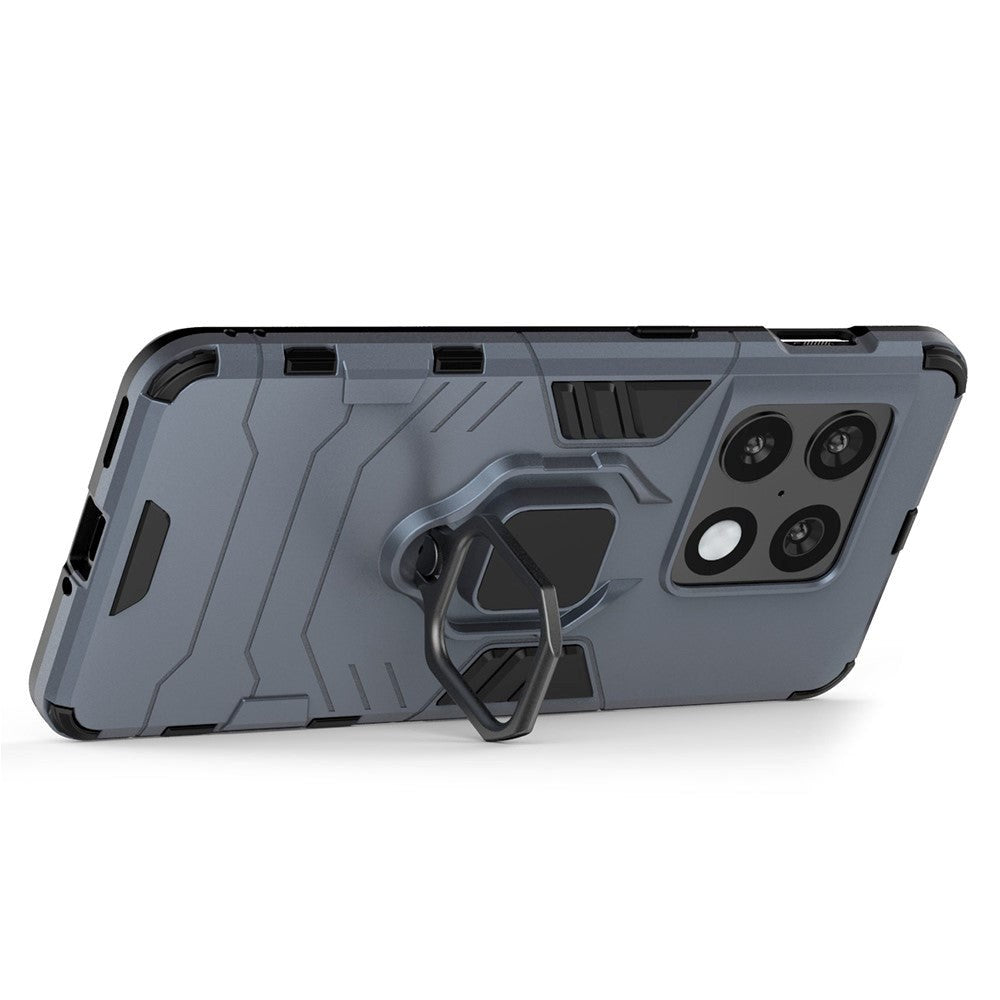 OnePlus 10 Pro Hybrid Håndværker Cover m. Magnetisk Kickstand - Blå