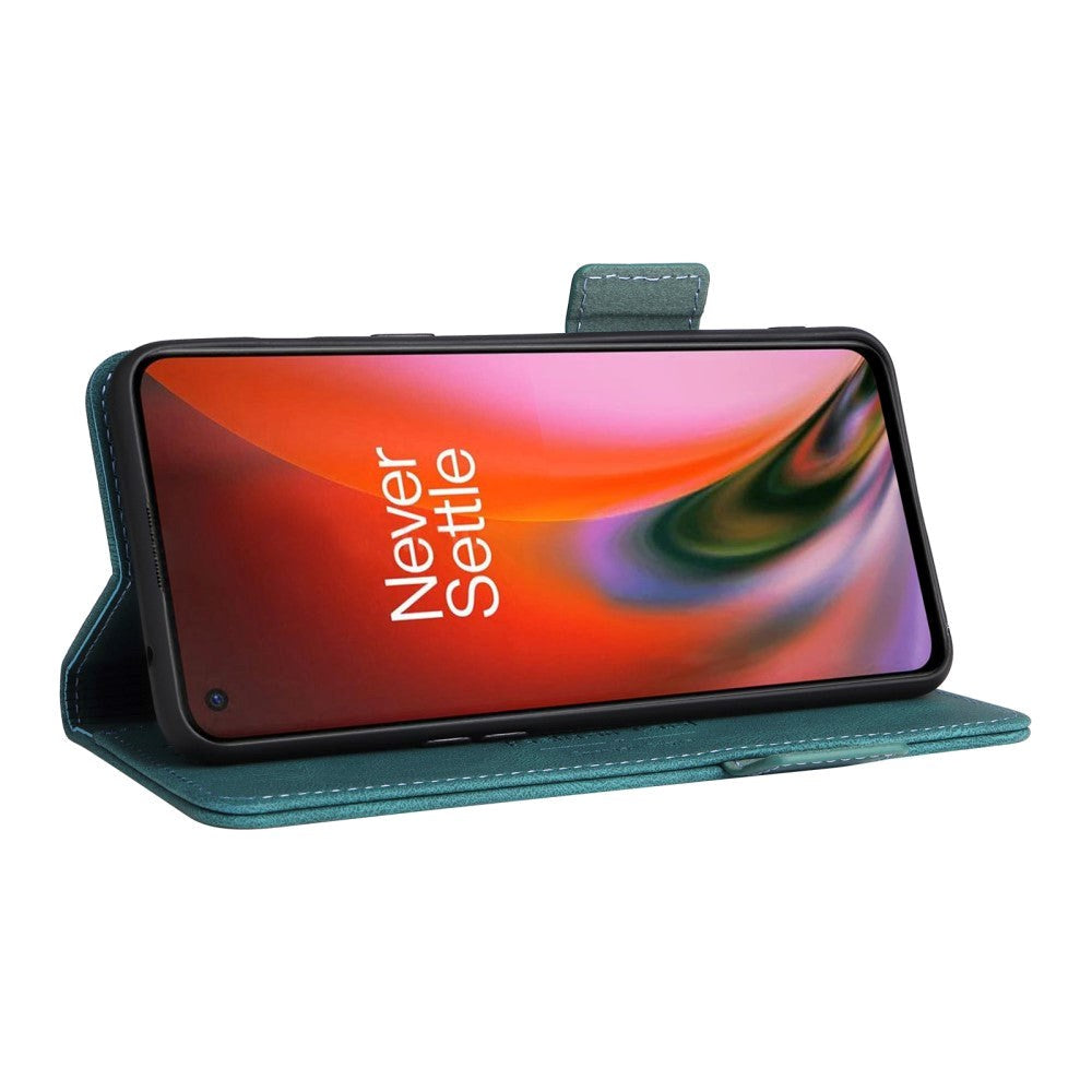 OnePlus Nord 2 (5G) Flip Cover m. Standerfunktion & Pung - Grøn