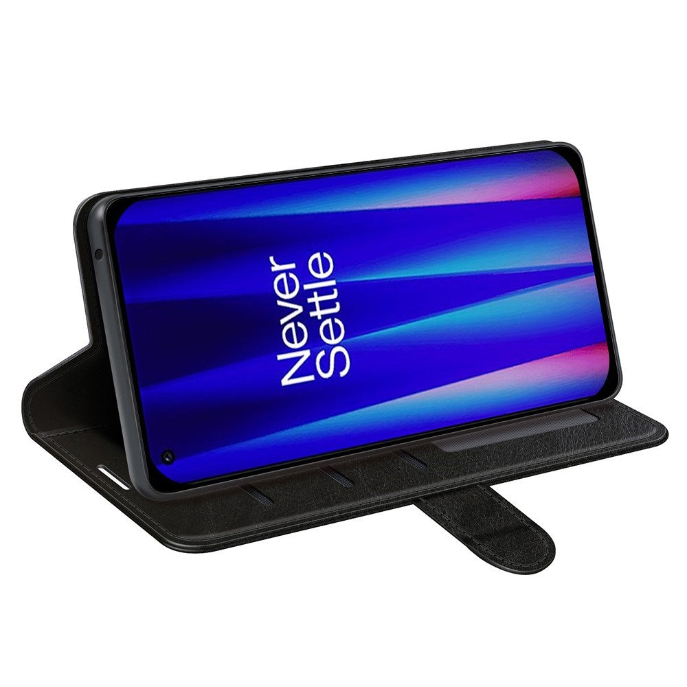 EIDERWOOD OnePlus Nord CE 2 (5G) Kunstlæder Flip Cover m. Kortholder & Ståfunktion - Sort