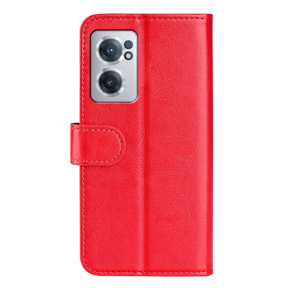EIDERWOOD OnePlus Nord CE 2 (5G) Kunstlæder Flip Cover m. Kortholder & Ståfunktion - Rød