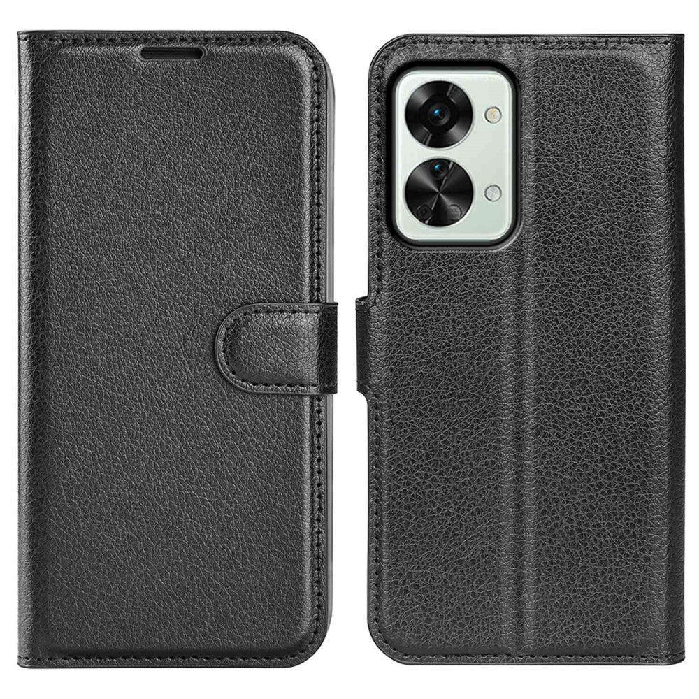 EIDERWOOD OnePlus Nord 2T (5G) Kunstlæder Flip Cover m. Kortholder & Ståfunktion - Sort