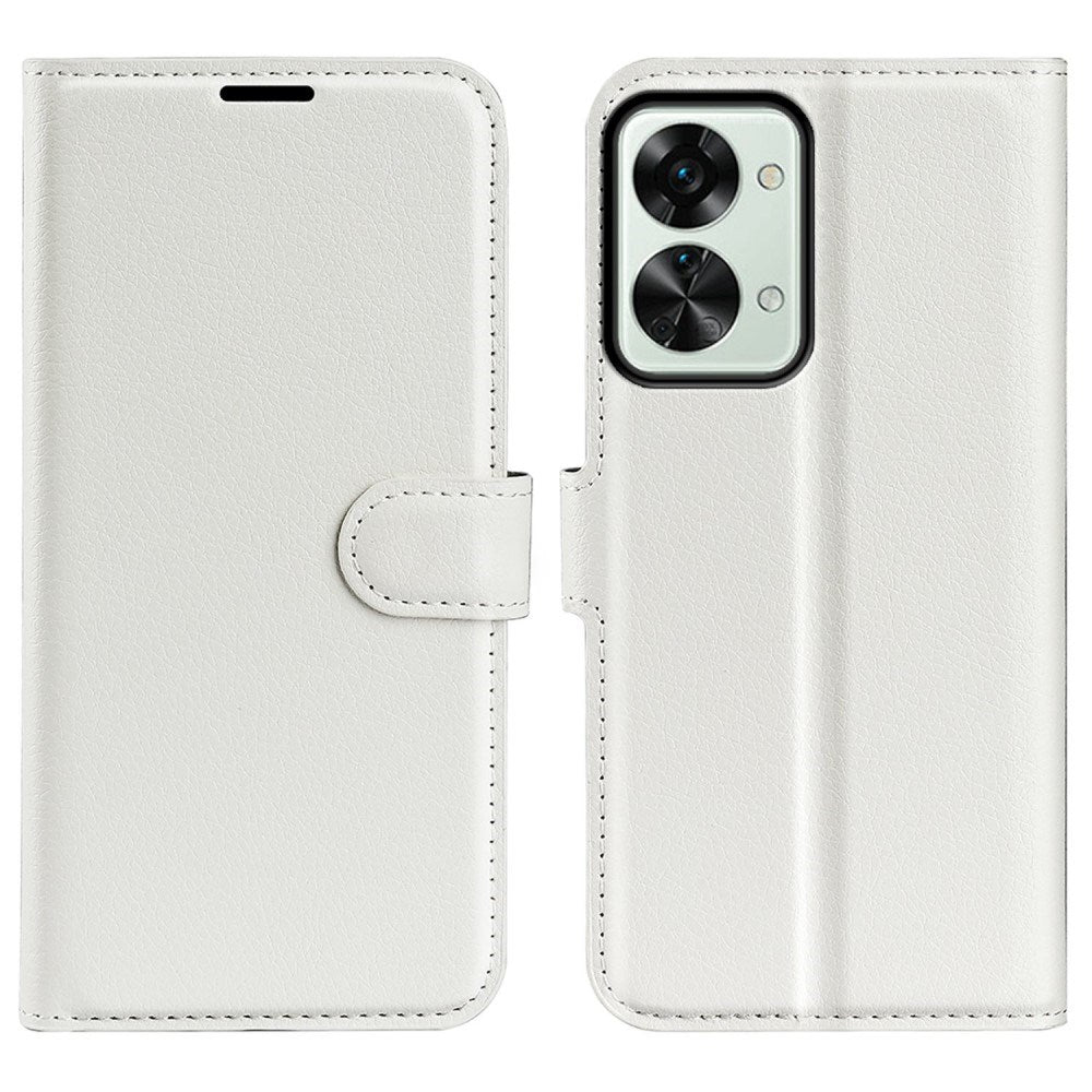 EIDERWOOD OnePlus Nord 2T (5G) Kunstlæder Flip Cover m. Kortholder & Ståfunktion - Hvid