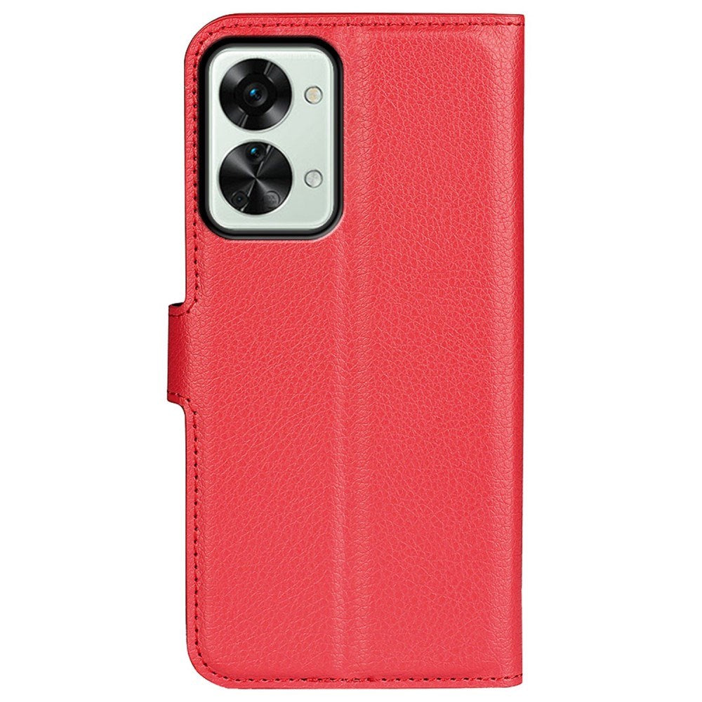 EIDERWOOD OnePlus Nord 2T (5G) Kunstlæder Flip Cover m. Kortholder & Ståfunktion - Rød