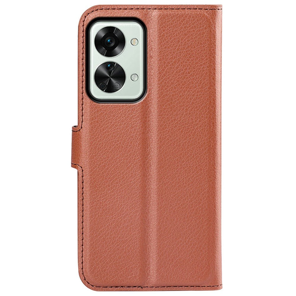 EIDERWOOD OnePlus Nord 2T (5G) Kunstlæder Flip Cover m. Kortholder & Ståfunktion - Brun