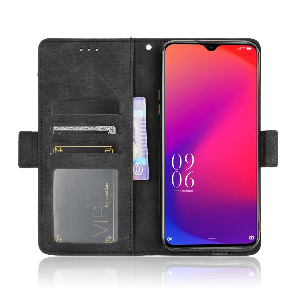 Doogee X95 Blødt Læder Cover m. Pung - Sort