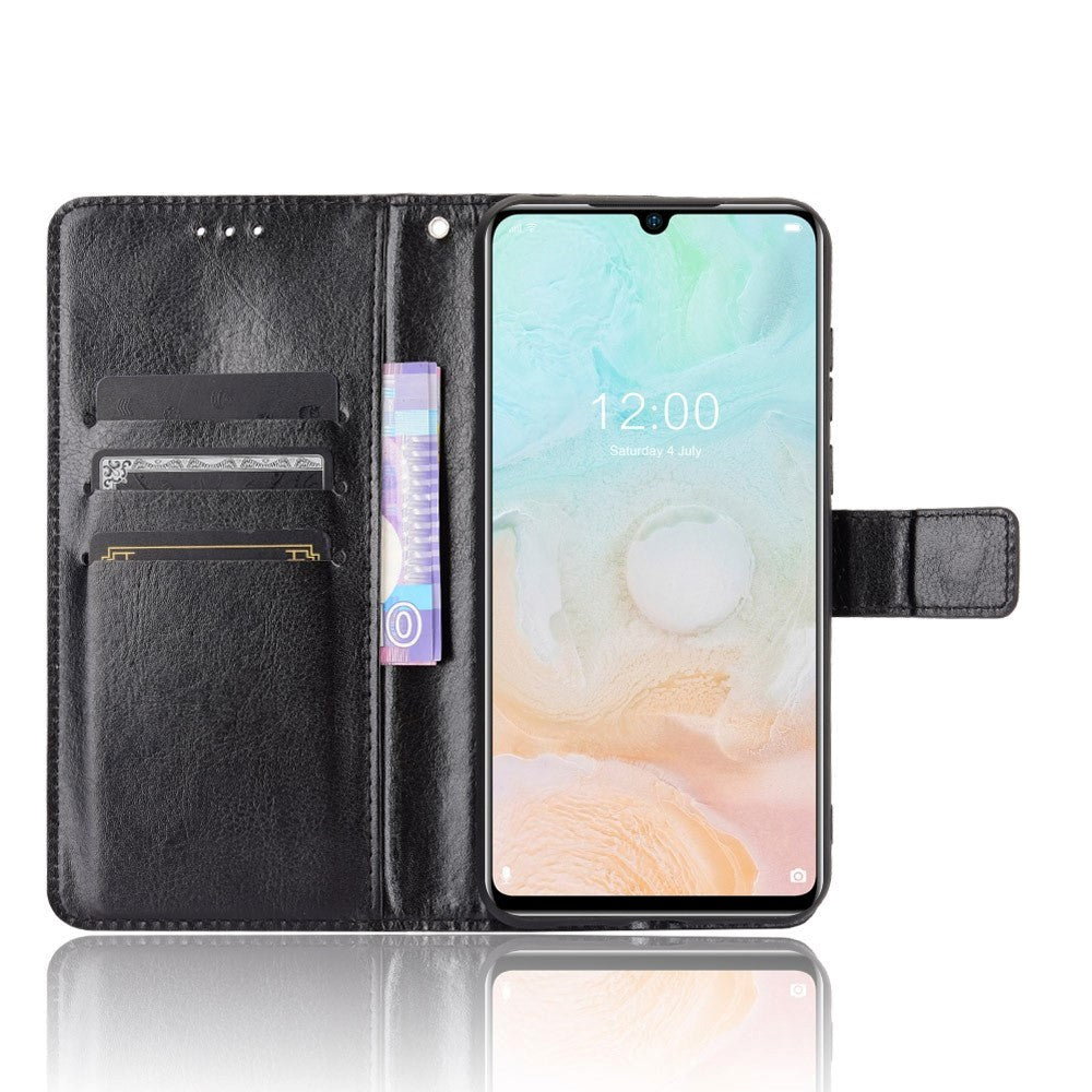 Doogee N20 Pro Læder Cover m. Pung & Strop - Sort