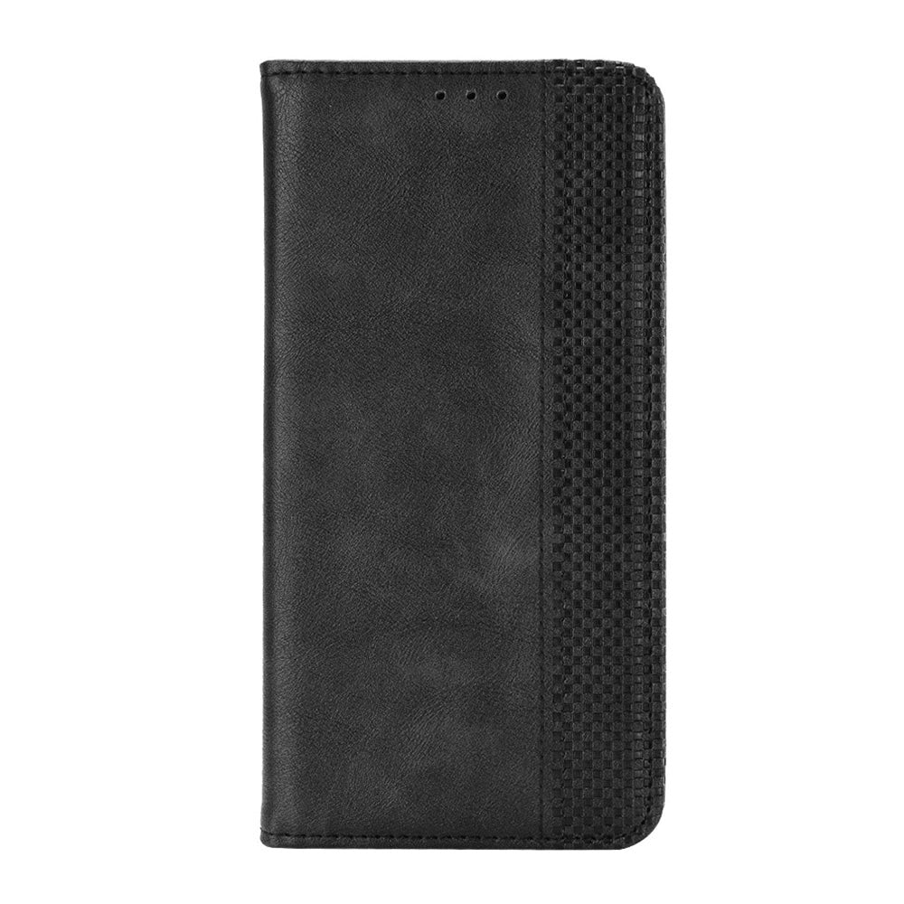Doogee N40 Pro Vintage Look Læder Cover m. Pung - Sort