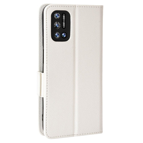 Doogee N40 Pro Litchi Læder Cover m. Pung - Hvid
