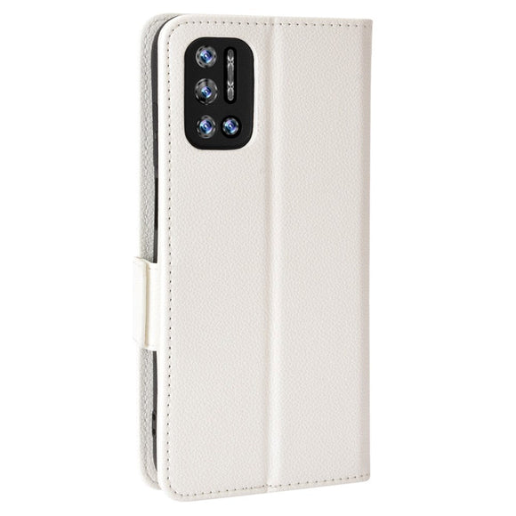 Doogee N40 Pro Litchi Læder Cover m. Pung - Hvid
