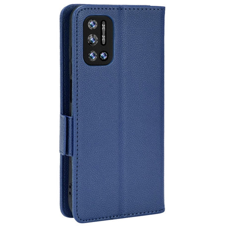 Doogee N40 Pro Litchi Læder Cover m. Pung - Blå