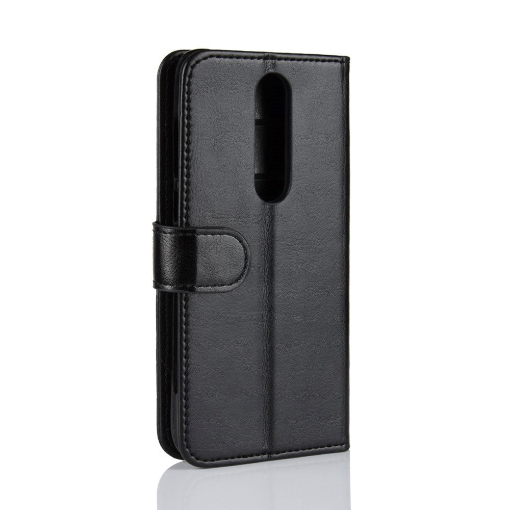 Nokia 5.1 Plus Neutral Læder Cover m. Pung - Sort