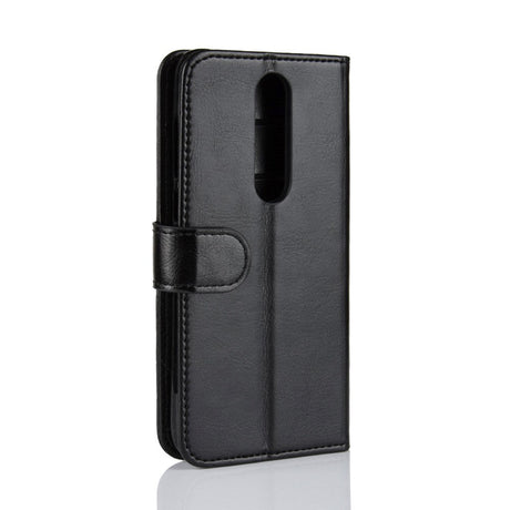 Nokia 5.1 Plus Neutral Læder Cover m. Pung - Sort