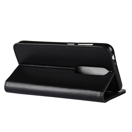 Nokia 5.1 Plus Neutral Læder Cover m. Pung - Sort