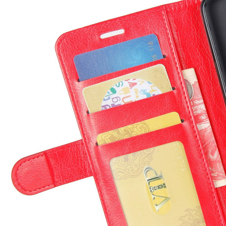 Nokia 5.1 Plus Neutralt Læder Cover m. Pung - Rød