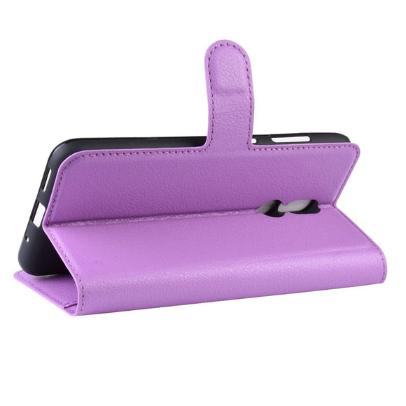 Nokia 3.2 Soft Pouch - Læder Cover m. Pung Lilla