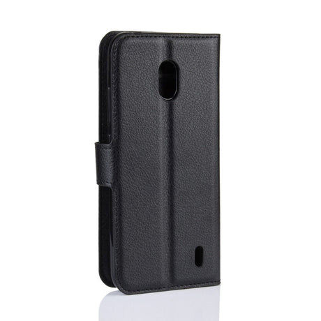 Nokia 2.2 Soft Pouch Læder Cover m. Pung Sort