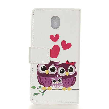 Nokia 2.3 Læder Cover m. Pung - Ugle Familie