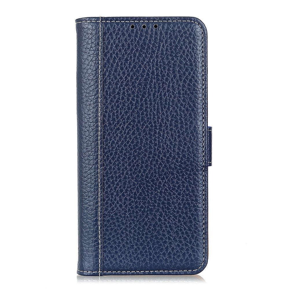 Nokia 1.3 Litchi Skin Læder Cover m. Pung - Blå