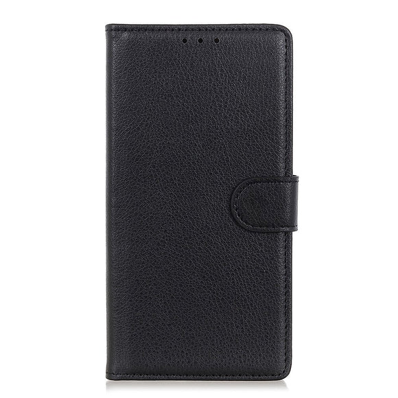Nokia 1.3 Litchi Texture Læder Cover m. Pung - Sort