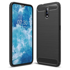 Nokia 2.3 Brushed Carbon Fibre Plast Cover Sort