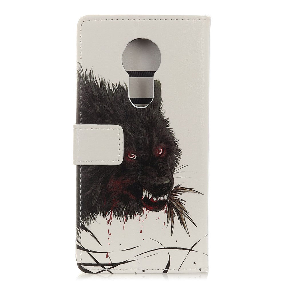 Nokia 5.3 Læder Cover m. Pung - Blodig Ulv