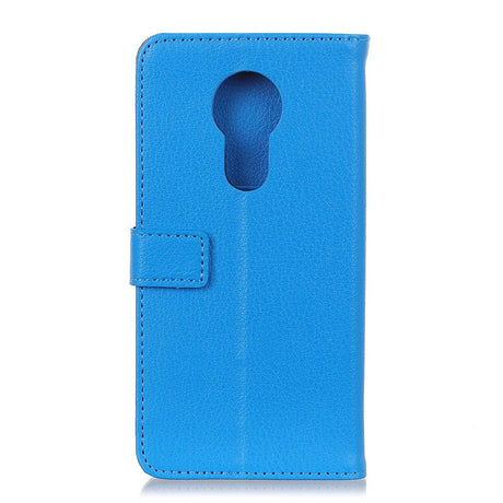 Nokia 5.3 Litchi Læder Cover m. Pung - Blå