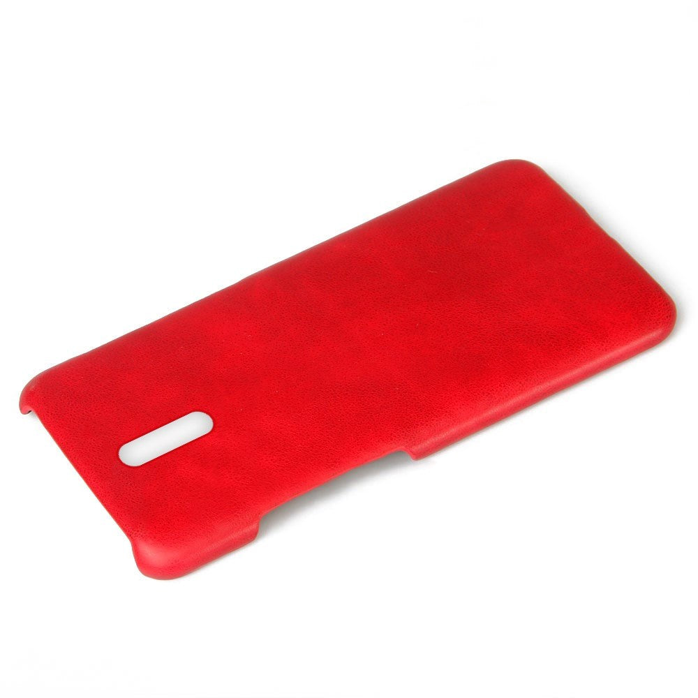 Nokia 2.3 Læderbetrukket Plastik Cover - Rød