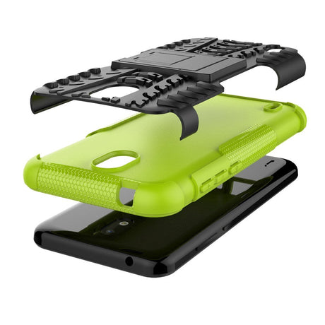 Nokia 1.3 Cool Tyre Håndværker Cover m. Stander - Sort / Grøn