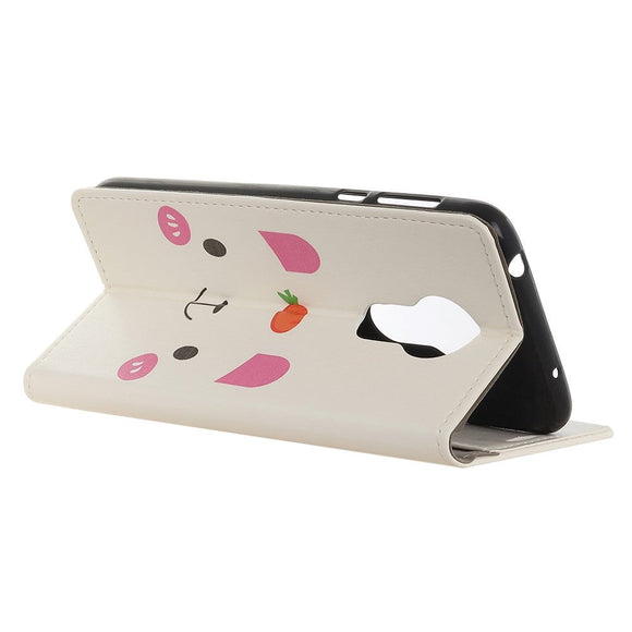 Nokia 3.4 Læder Cover m. Pung - Kanin