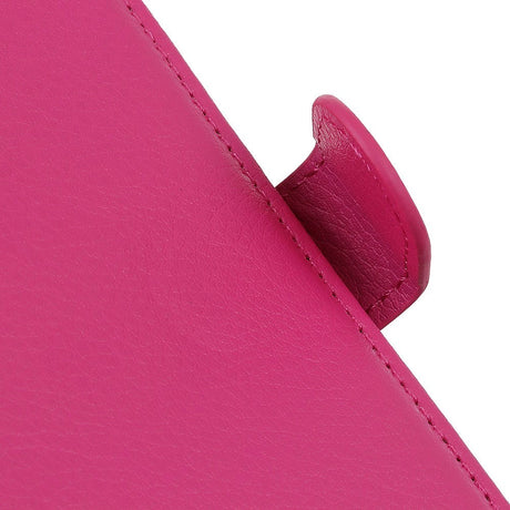 Nokia 2.4 Litchi Læder Cover m. Pung - Lyserød