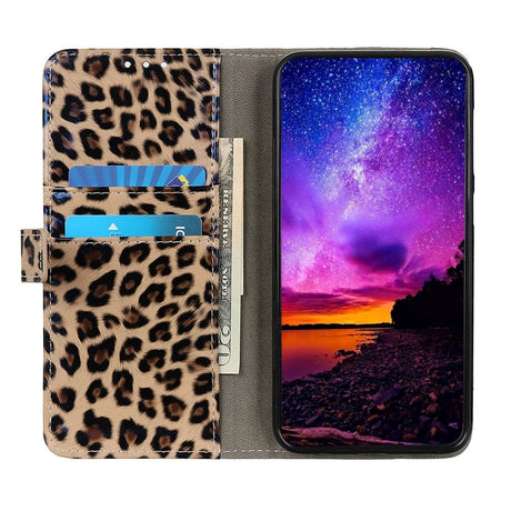 Nokia 3.4 Læder Flip Cover m. Pung - Leopard