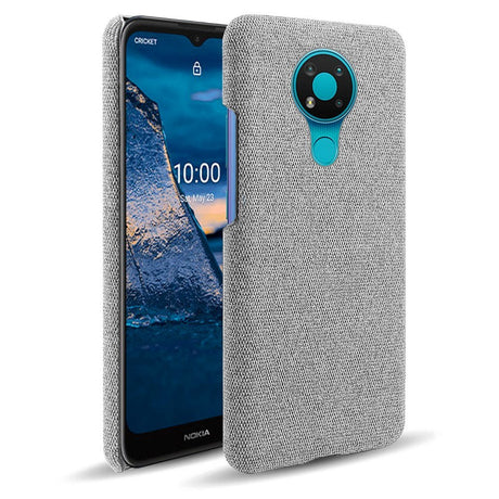 Nokia 3.4 Stofbetrukket Plastik Cover - Grå