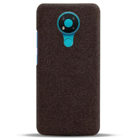 Nokia 3.4 Stofbetrukket Plastik Cover - Brun