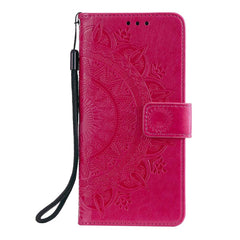 Nokia 2.4 Læder Cover m. Pung - Mandala Mønster Rose